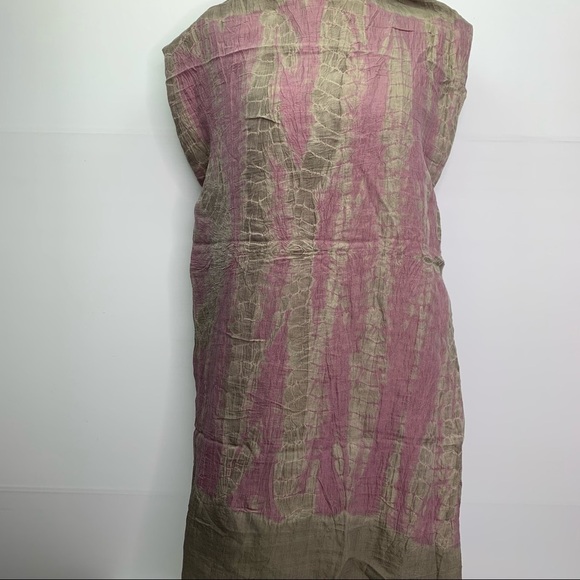 Ocrome Tie Dye Scarf Gray Purple Coverup Wrap Accessory Oversized 75 x 35 - Picture 2 of 9